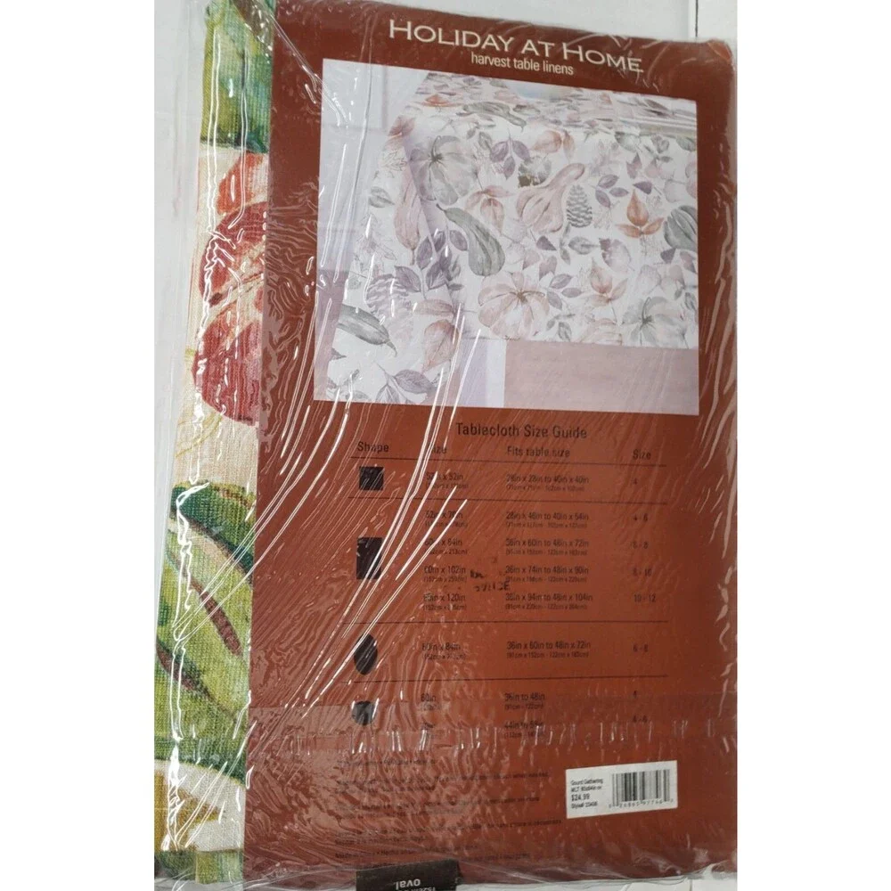 Printed Fabric Tablecloth, 60
